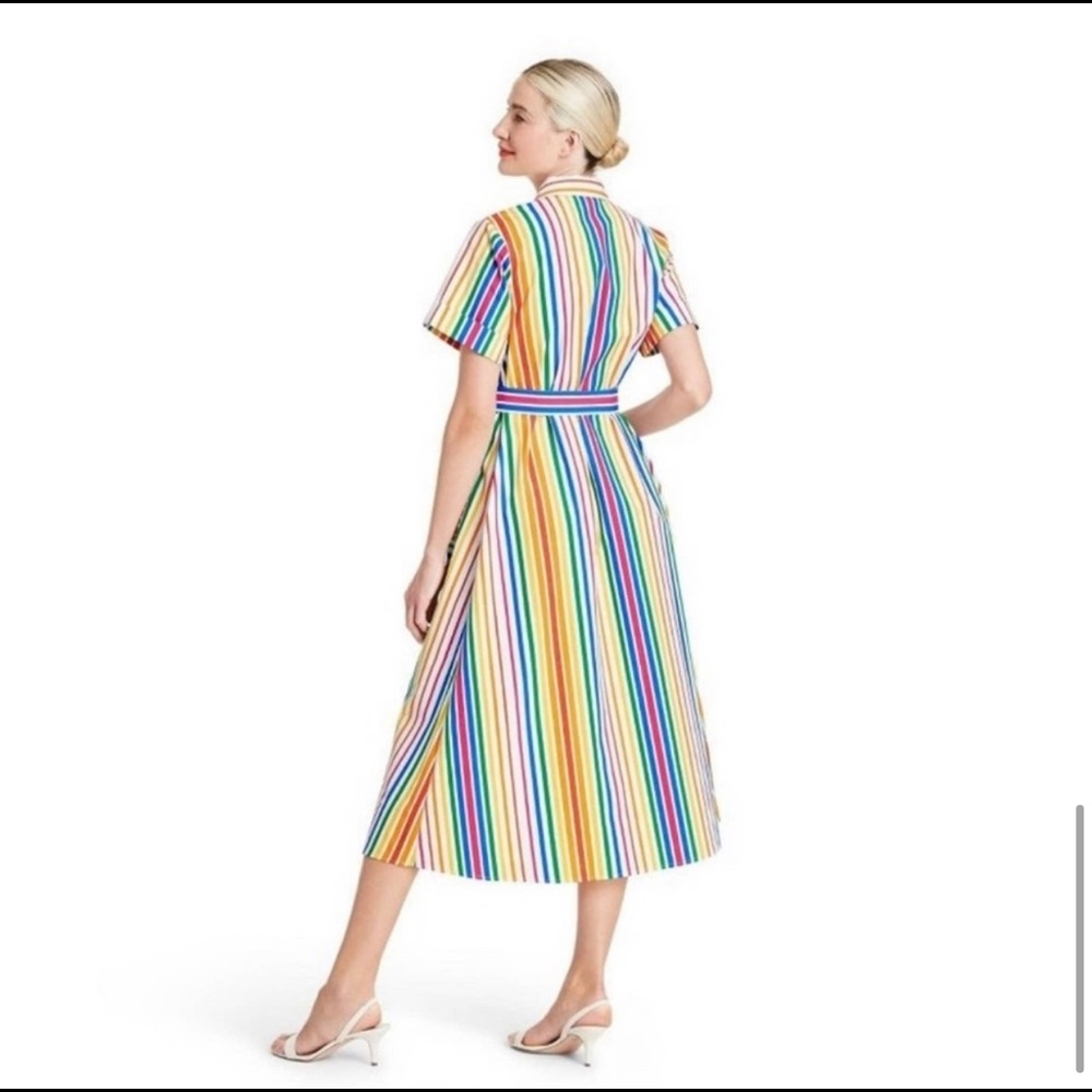 Christopher Rogers x Target Stripe rainbow shirtdress